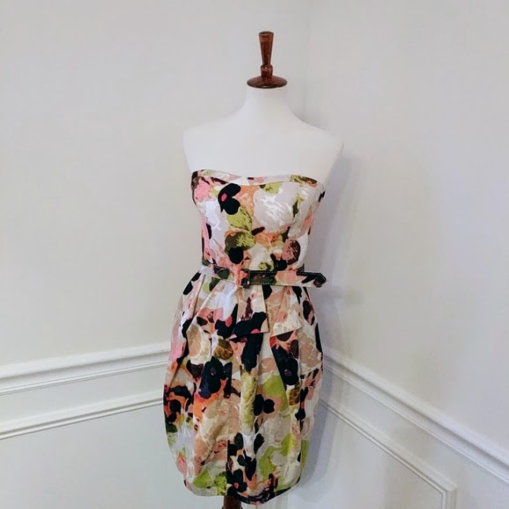 Jessica Simpson strapless floral dress